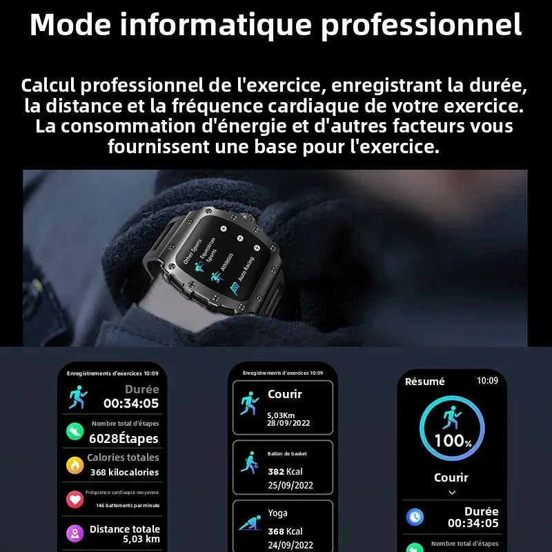 New Trend Smart Watch 1.76 inch AMOLED 3D Dynamic Dial IP67 Waterproof Bluetooth Call NFC Voice Assistant Men Sports Smartwatch