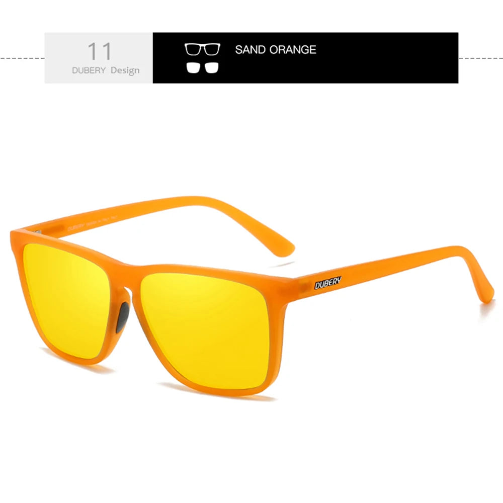 DUBERY Full Rim Polarized Fashion Sunglasses For Men And Women 14 Colors Model 108