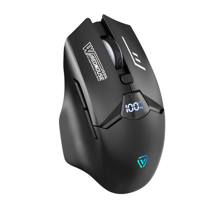 Dvourežimová bezdrátová Bluetooth myš se smart displejem, tichým nabíjením, pro kancelář, gaming, tablet, přenosná univerzální myš