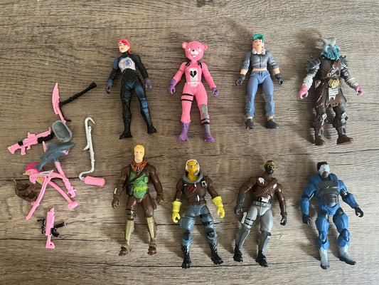 Conjunto de 8 peças Figuras de Ação Fortnite 10cm Battle Royale Bonecos Cool para Crianças e Rapazes, Presente Divertido de Aniversário e Natal