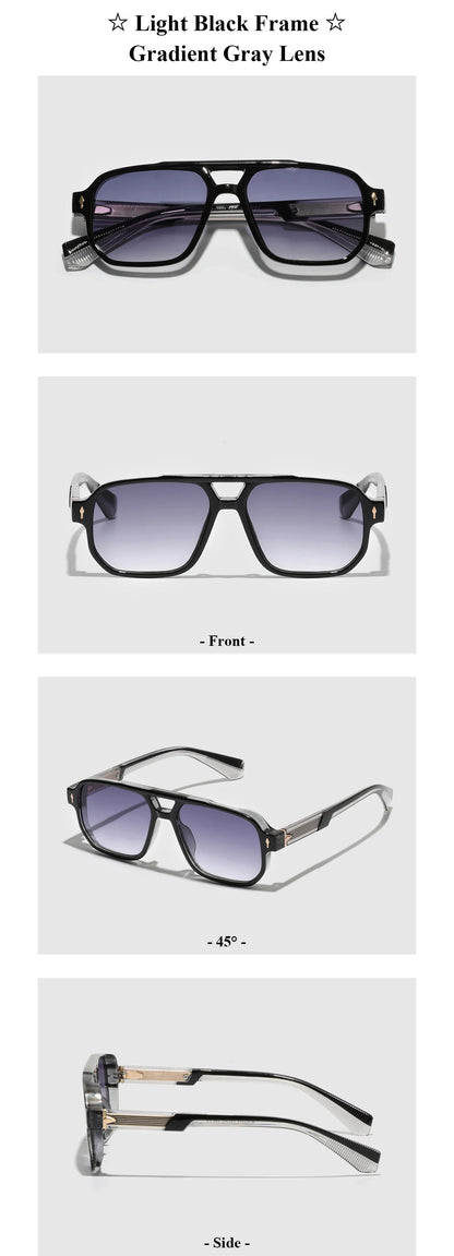 Retro 2026 Transparent Frame Sunglasses for Men and Women luxury brand designer UV400 Protection, Stylish for Driving & Outdoors