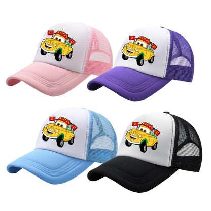 Anime Cars Lightning McQueen Cartoon Figure Print Fashion Baseball Cap Girls Boys Summer Casual Adjustable Sun Hat Birthday Gift