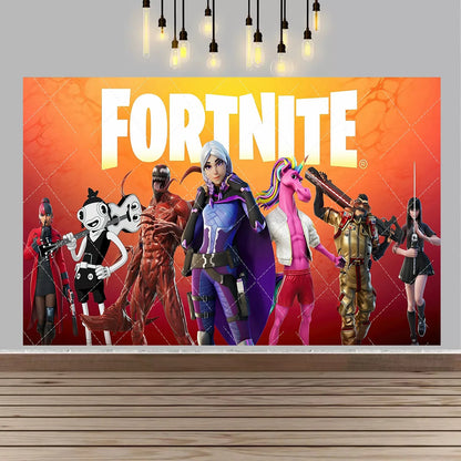 F-fortniteds Backdrop Poste  Boy Birthday Party Banner Kids  Birthday Cake Table Decor Party Supplies Photography Props Gift