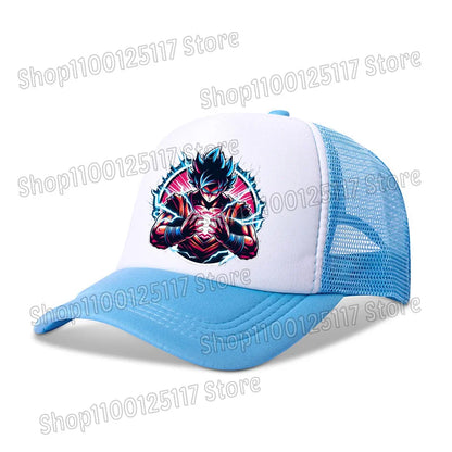 Dragons Ball Baseball Cap Anime Printed Caps Breathable Peaked Hat Cartoon Goku Summer Sports Snapback Mesh Sunhat Children Gift