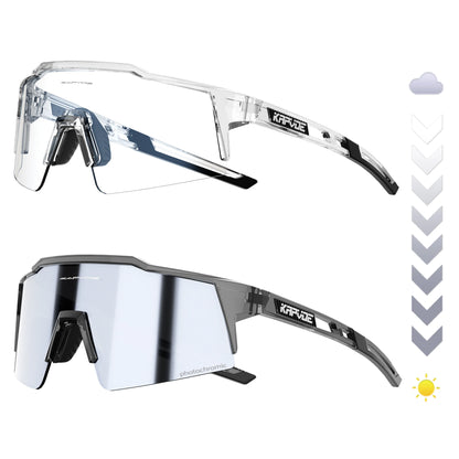 Kapvoe Photochromic Cycling Sunglasses Men Glasses Fashion Mountain Bicycle Outdoor Road Riding Goggles Eyewear Sports MTB Bike