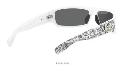 Polarized Chicano Sunglasses, Square Frame Design, UV400 Lens, Hip Hop Streetwear, Retro West Coast Accessory