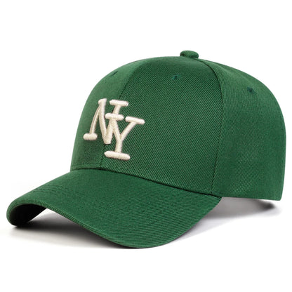 Cappellino da baseball da uomo con ricamo «NY», regolabile, casual, da esterno, adatto per gite primaverili e autunnali, viaggi, spiaggia e feste