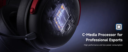 MCHOSE V9 Pro Gaming Wireless Headset 7.1 Surround Sound Headphones Noise Canceling Mic Low Latency Lightweight for PS5 PC SWITCH