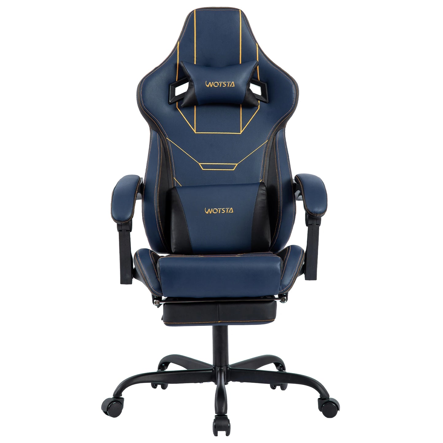 WOTSTA Gaming Stuhl Ergonomisch Gaming Chair Bürostuhl mit Fußstütze Racing Computerstuhl Höhenverstellbar Gepolstert Computerst
