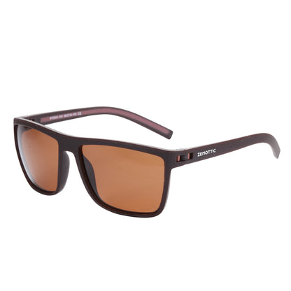 ZENOTTIC Polarized Sunglasses for Men Shades Lightweight TR90 Frame UV400 Protection Square Outdoor Trave Driving Sun Glasses