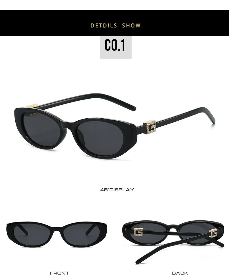 Sexy Cat Eye Sunglasses Women Vintage Small Frame Leopard Sun Glasses Female Black Shades Ladies Fashion Eyewear Oculus De Sol