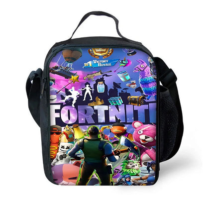 Child Insulated Large Capacity Bag for Boy Hot Game F-FortniteS Girl Student Outdoor Picnic Resuable Thermal Cooler Lunch Box
