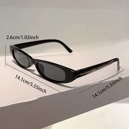 KAMMPT Narrow Oval Sunglasses Women 2025 New Fashion Outdoor Decor Shades Trendy Luxury Brand Design Vacation Casual Sun Glasses