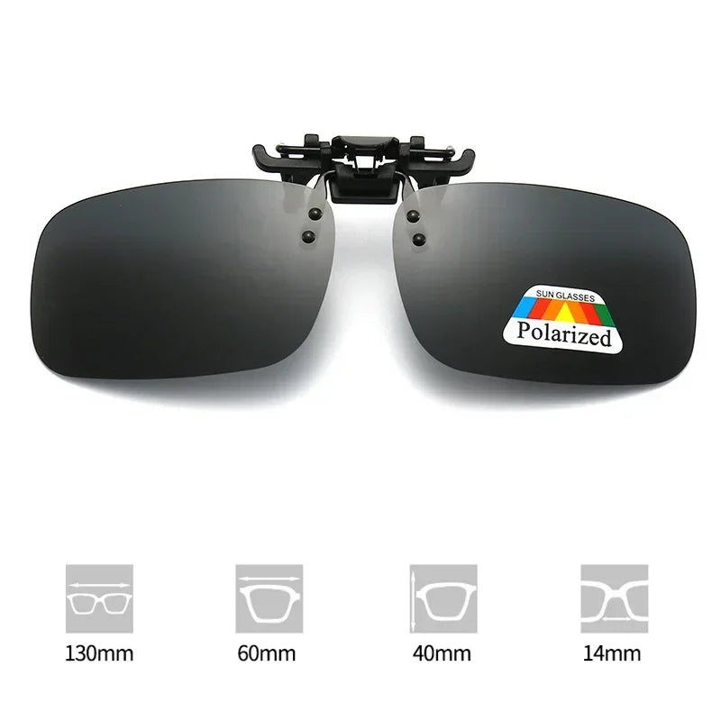 Polarized Sunglasses Clips Glasses Clip Driving Night Vision Eyeglasses UV400 Outdoor Shades High Definition Sun Glasses Clips