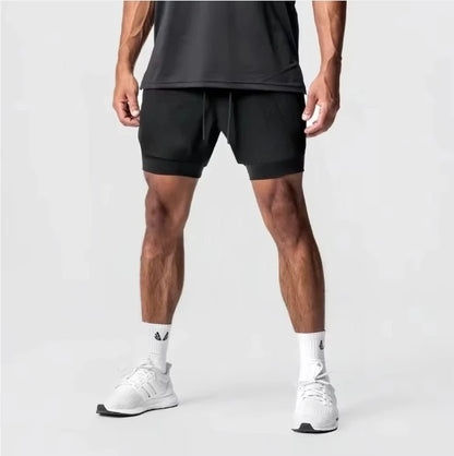 Dragon Ball Peripheral Printing Double-layer Shorts GOKU American Sports Comfortable Fashion Summer Men's Loose Breathable Pants