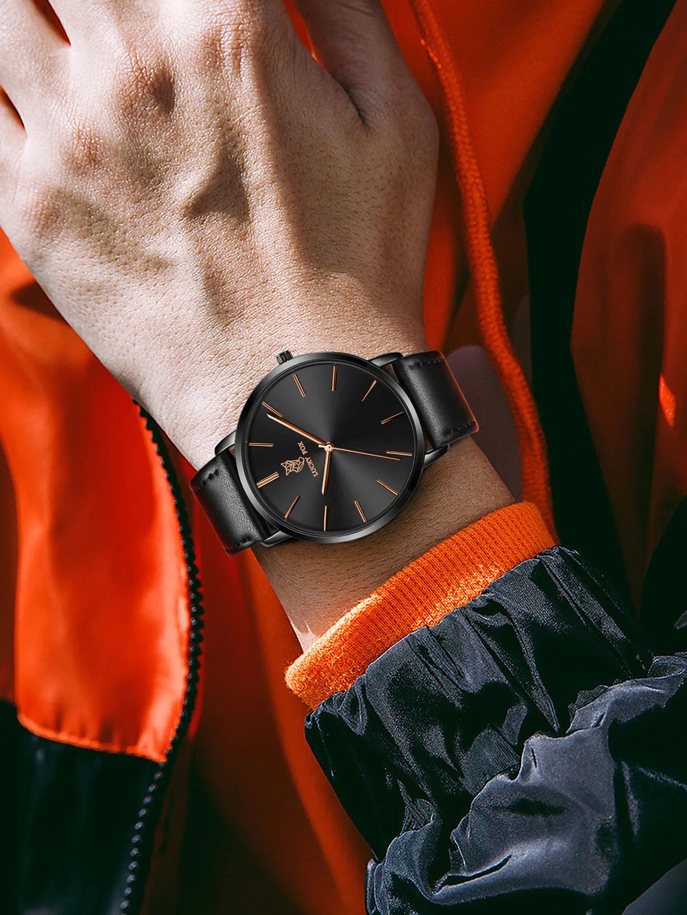 LUCKY FOX Classic Luxury Men Watch Simple Casual Men and Women Round Large Dial Quartz Watch Clock Gifts Men Reloj