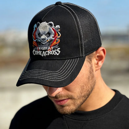 New Style Unisex Cool Panda Embroidered Baseball Cap Chic Trucker Hats For Men Women Breathable Streetwear Summer Outdoor Hat