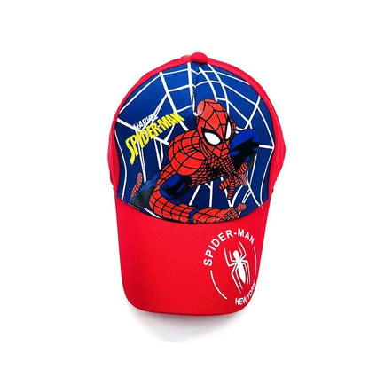 Summer children's hat, Marvel Spider-Man cartoon sun hat, net hat