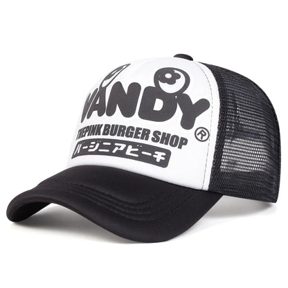 Unisex VANDY Letter Printing Baseball Net Caps Spring Summer Outdoor Adjustable Casual Hats Dad Hat Sunscreen Hat Sports Cap