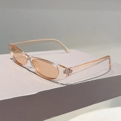 KAMMPT Narrow Oval Sunglasses Women 2025 New Fashion Outdoor Decor Shades Trendy Luxury Brand Design Vacation Casual Sun Glasses