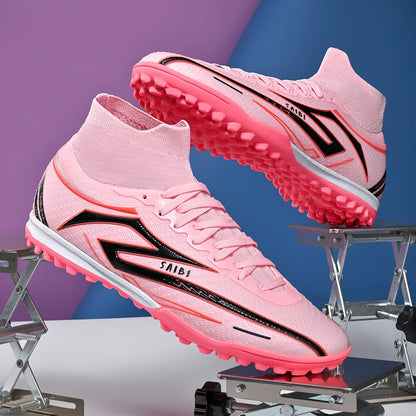 Scarpe da calcio Outdoor TF Turf: tomaia in tessuto PU confortevole, suola in gomma ad alta aderenza, qualità affidabile, scarpe sportive per bambini e adolescenti