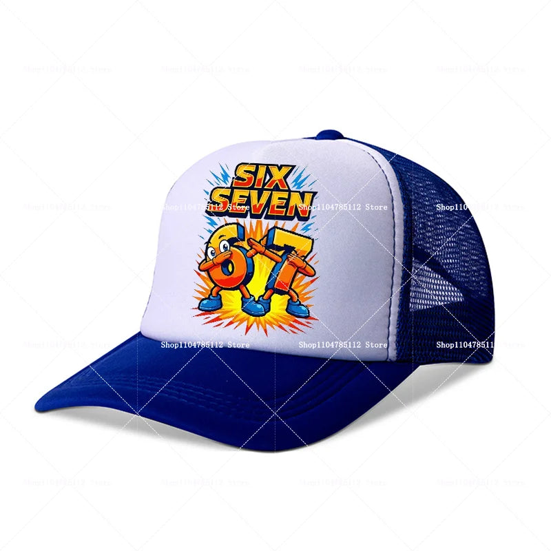 Steal A Brainrot Baseball Cap 67 Six Seven Cartoon Anime A-Z Letter Hat Boys Girls Adjustable Sport Fashion Adult Headwear Gift