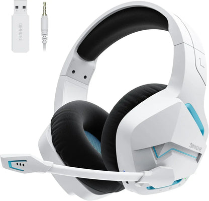 BINNUNE – casque de jeu sans fil 2.4GHz, Bluetooth 5.3, avec micro antibruit, multiplateforme pour PS5/PS4/Switch