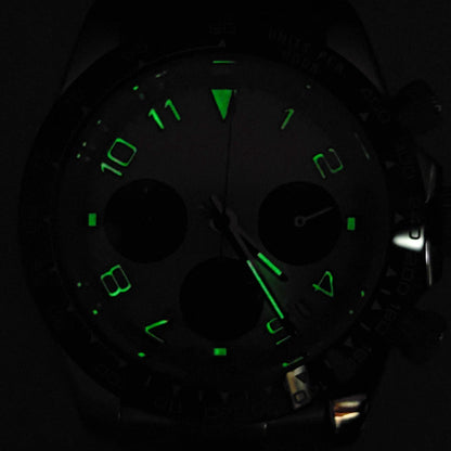 20 Colors dress 39mm Quartz Chronograph Sapphire Crystal Stainless Luminous Men's Watch VK63 Movement Calendar Strap