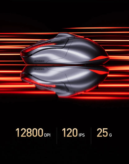 Bezdrátová Bluetooth herní myš INPHIC Super Racing Car Series s baterií 500mA, zobrazením stavu baterie a přizpůsobitelnými světelnými efekty