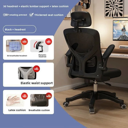 Ergonomická herní židle na kolej i do kanceláře pro dlouhé hodiny pohodlí, počítačová židle k psacímu stolu, komfortní herní křeslo
