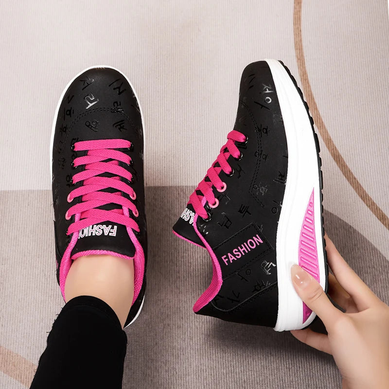 Damen-Sneaker, modische vulkanisierte Damenschuhe, flache Damenschuhe zum Wandern, Plateauschuhe, Übergrößen, Zapatillas Mujer