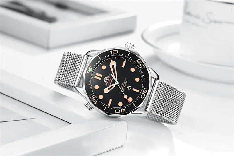 Classic Business Watch for Men Automatic Mechanical Watches Top Brand Luxury Stainless Steel Belt Mens Wristwatch Relogio Reloj
