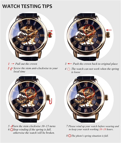 FORSINING 344D Top Brand Luxury Skeleton Automatic Mechanical Men's Watch Hollow Design Luminous Stainless Steel Strap Clock Men