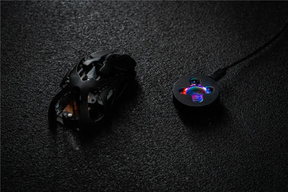 Angry Miao Infinity Gaming Wireless Mouse Hot-Swappable Metal Ultralight Hollow PAW3950 Dual 8K Wired Tri-Mode Orange
