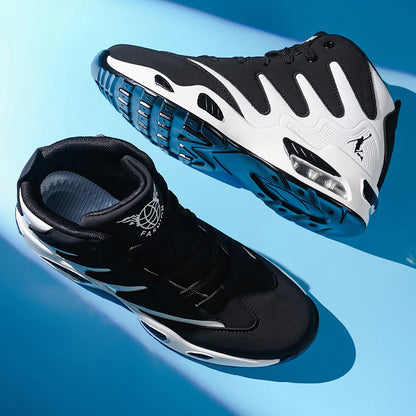 Chaussures de basketball montantes pour hommes, robustes et stables, baskets d'entraînement à lacets, unisexe, adaptées à la course, au sport, au basketball et à la marche. Cadeau idéal pour hommes, léger, confortable,