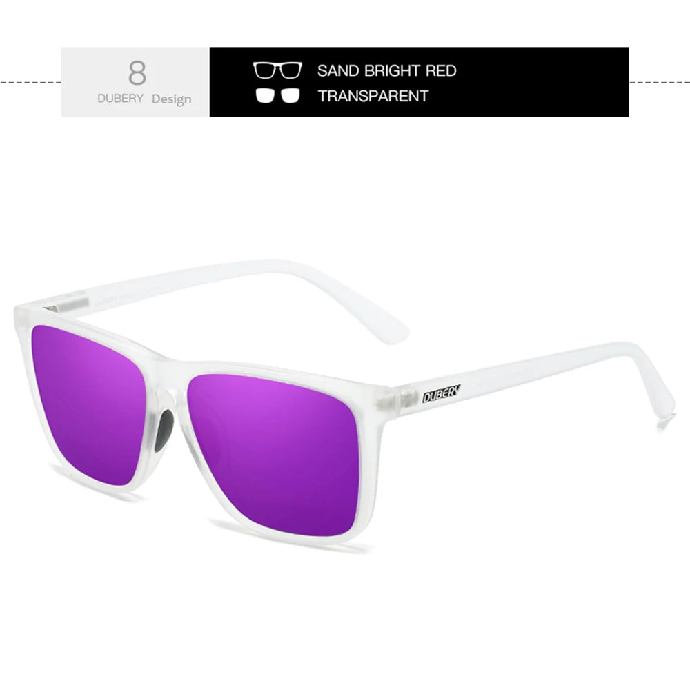 DUBERY Full Rim Polarized Fashion Sunglasses For Men And Women 14 Colors Model 108