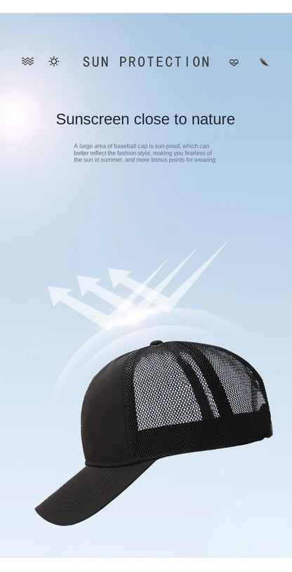 XXXL Men Women Baseball Cap Big Head Plus Size Summer Mesh Top Quality Oversize Sport Snapback Hat 56-60cm 61-63cm