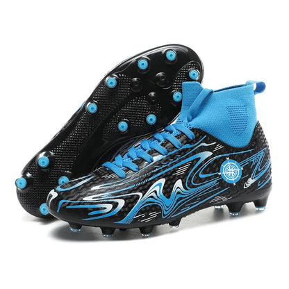 Crampons de Football pour hommes, chaussures d'entraînement sur gazon en salle, antidérapantes, TF/AG, bottes de terrain de Football confortables pour enfants