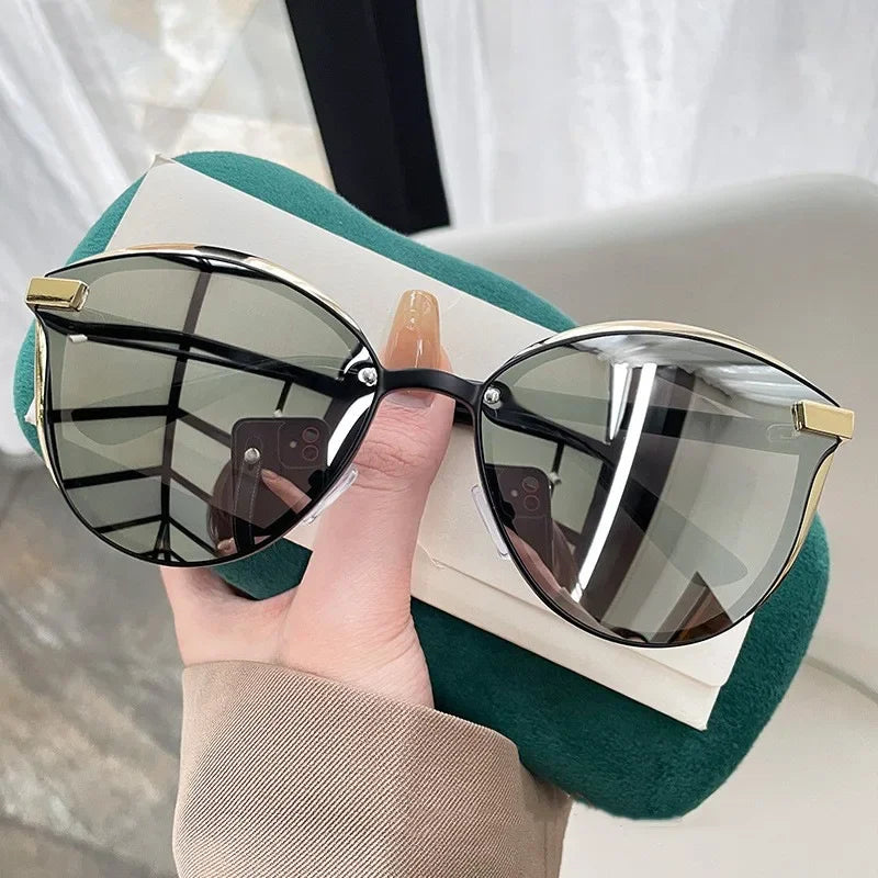 Fashion Classic Polarized Sunglasses for Women Cat Eye Brand Sun Glasses Luxury Round Eyeglasses UV400 Gafas De Sol