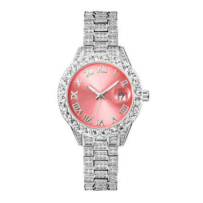 Luxury Jewelry Watch For Women Hip Hop Brand MISSFOX Fashion Waterproof Iced Diamond Quartz WristWatch Ladies Gift Hot Sale