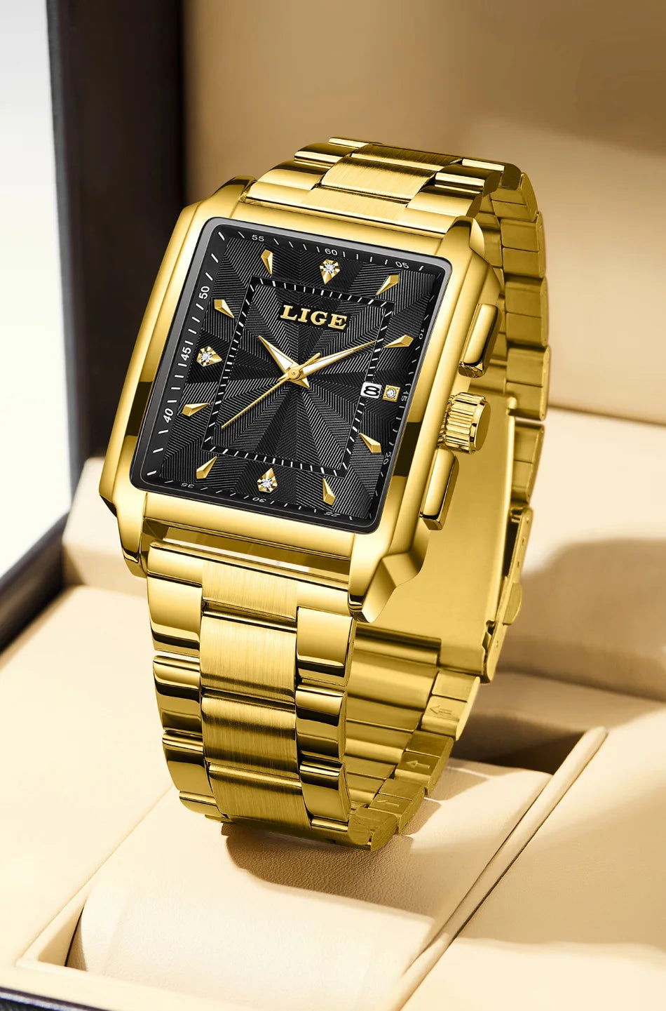 Relogio Masculino LIGE Fashion Military Watch Men Square Mens Watches Top Brand Luxury Waterproof Quartz Chronograph Wristwatch