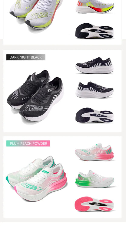 IRUNSVAN Marathon Racing Carbon Plate Men's Running Shoes Ultra Light Shock Absorption Training Women's Sports Shoes