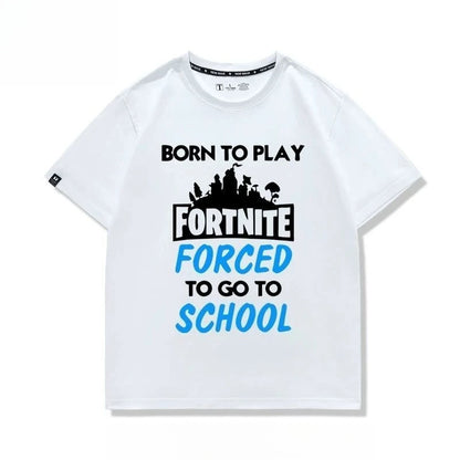 New Fortnite short-sleeved creative high-value cartoon cartoon cool printed men's and women's breathable sweat-absorbent T-shirt