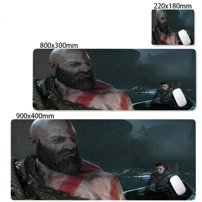 Game God of War Mouse Pad Anime Game Mousepad Computer Keyboard Desk Pads Office Carpet Laptop Mausepad Non-slip Base Deskmat