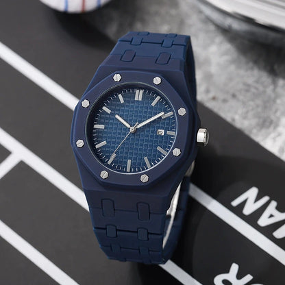 New Fashion Men Luxury Calendar Watch Women Business Casual Quartz Watches Sports Plastic Watch Students Watches Reloj Hombre