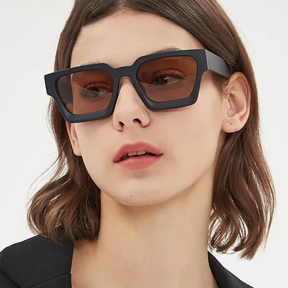 JNPCXI Fashion Square Women Luxury Sunglasses Retro Gradient Blue Designer Men Trending Sun Glasses Shades UV400