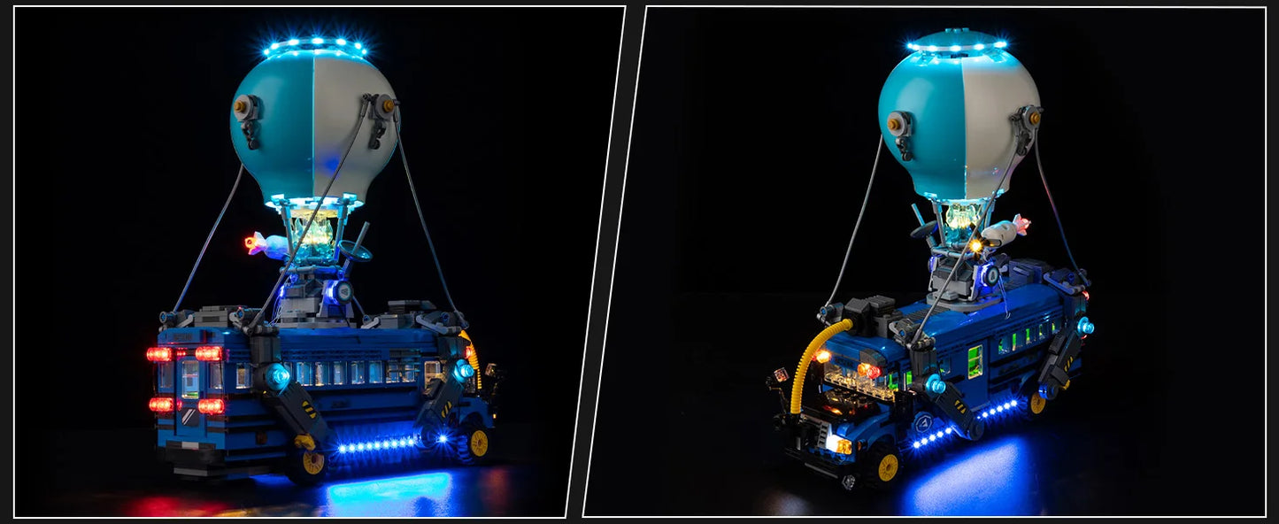 Комплект LED осветление без модел, подходящ за строителни блокчета LEGO Fortnite Battle Bus 77073