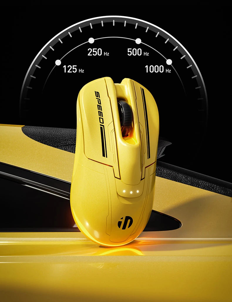 Bezdrátová Bluetooth herní myš INPHIC Super Racing Car Series s baterií 500mA, zobrazením stavu baterie a přizpůsobitelnými světelnými efekty