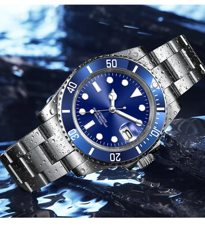 Customized Logo Reloj Men's Mechanical Automatic Wristwatch NH35 Movement 40mm Dial 100M Waterproof Sapphire Glass DIY Corgeut