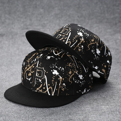 Men's Letter Embroidery All-match Flat Brim Baseball Cap Ladies Summer Hip Hop Hats Outdoor Shade Adjustable Casual Peaked Caps